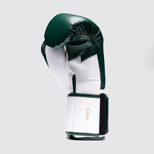 Fly Boxing Gloves Green White Leather <b>Strap</b> Closure Breathable Adult Training Gear Custom Made Sparring Top Quality Boxing Glove - Product Image 3
