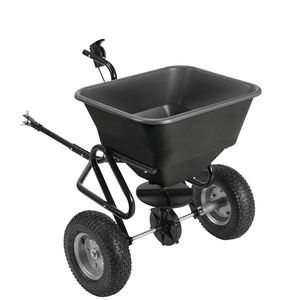 Spargitore Trainabile da 110 LBS con 10 Impostazioni Regolabili per Giardino e Prato, per Sementi e Fertilizzanti - Product Image 1