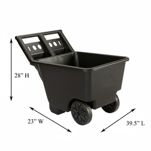 <b>Trolley</b> Cart 4.5ft for Gardening Heavy Duty Poly Dump Cart Rust-Proof Utility Cart for Hauling Leaves Soil Tool ODGADD003 - Product Image 5