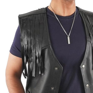 High Quality Custom Design Breathable Comfortable Style <b>Men's</b> Windproof Casual Short Sleeveless <b>Leather</b> Suede <b>Vest</b> - Product Image 6