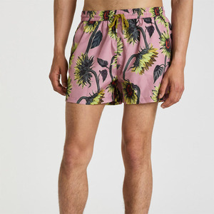 Shorts de bain pour hommes à imprimé tropical, taille élastique, OEM 2026, haute qualité, séchage rapide, pour la plage - Product Image 3