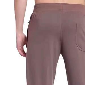 Pantalon de jogging décontracté en toile légère délavée pour homme, en coton, teint en pièce, style streetwear, devant plat, personnalisable OEM - Product Image 4