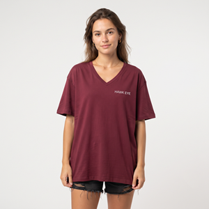Camiseta Corta de Algodón con Cuello en V Extra Grande para Mujer, Transpirable, Informal, Holgada, Estilo Urbano, Top de Moda Femenina - Product Image 5