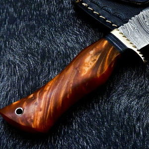Couteau pliant en acier Damas avec manche en bois naturel de haute qualité, qualité industrielle, couteaux de survie en plein air, garantie 3 ans - Product Image 3