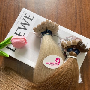 Extensiones de cabello Remy vietnamita con cinta con onda recta sedosa súper dibujada Doble - Product Image 6