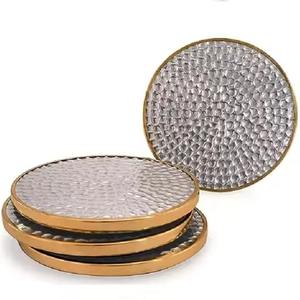 Elegant Design Metal Coasters Set For Drink Placement Modern <b>Table</b> <b>Protection</b> - Product Image 6