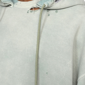 Sudadera con capucha para hombre, estilo básico, color deslavado, tela suave, corte holgado, perfecta para uso casual, gimnasio y actividades al aire libre. - Product Image 3