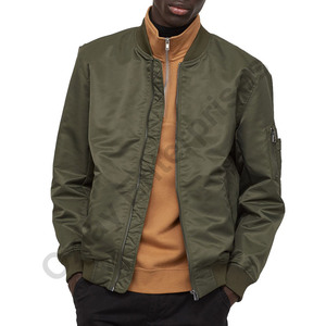 Hot Sale Olive Green Windbreaker Varsity <b>Jacket</b> Low MOQ Casual Fashion Apparel Private Label Streetwear Bomber Windbreaker Coat - Product Image 5