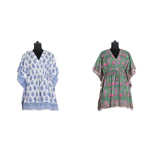 Abaya courte caftan 2025 robe musulmane Anokhi Caftan robe Maxi imprimé floral vêtements de détente Anokhi pull string caftan Boho - Product Image 1