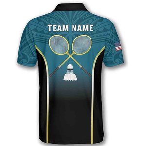 Maillot de badminton OEM à séchage rapide, respirant, en polyester, vêtements de sport, impression de logo personnalisé, t-shirt d'entraînement d'équipe - Product Image 3