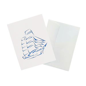 Carte de vœux 3D personnalisée sur le thème du bateau à voile, carte de vœux 3D avec enveloppe, carte de vœux faite à la main, artisanat en papier sur le thème du voyage nautique, cadeaux - Product Image 4