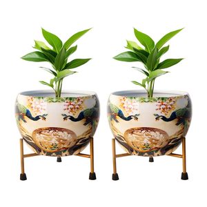 Maceta de Metal con Soporte de Hierro para Plantas de Interior, Moderna y Decorativa para la Sala de Estar - Product Image 2