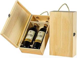 Luxury Single <b>Bottle</b> Whiskey <b>Gift</b> <b>Box</b> Handcrafted Premium Varnished Wooden Bamboo Storage with Custom Laser Embossing - Product Image 1