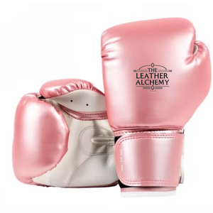 The Leather Alchemy Boxing <b>Gloves</b> Black Gold Foil Print Lace-<b>up</b> Full Finger Adult Boxing Gear - Product Image 1
