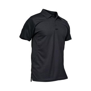 Custom Embroidered Logo Regular Fit 100% Navy Blue Stretch Cotton Pique <b>Polo</b> <b>Shirt</b> <b>with</b> Concealed Button Placket and Rib - Product Image 1