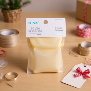 Sacchetti regalo ILAN 8 pezzi color crema 5x7 cm per regali - Product Image 2