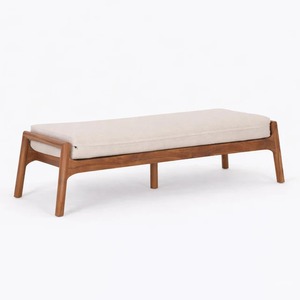 Modern Multi-Purpose <b>Wooden</b> <b>Bench</b> with Fabric Cushion Storage Customized Color 120cm Living Room Furniture Home Stool Ottoman - Product Image 1
