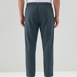 Pantalon de survêtement vert foncé pour homme, taille élastique, cordon de serrage, poches latérales, décontracté, sur mesure, respirant, pour l'été - Product Image 3