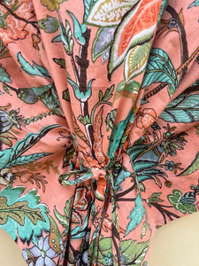 Vestido Kaftán Informal de Verano con Estampado Floral Tropical, sin Mangas, de Algodón, para Mujer, Ropa de Playa, Estilo Asia Pacífico - Product Image 4