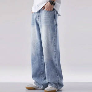 Pantalones vaqueros holgados al por mayor con MOQ bajo para hombre, pantalones vaqueros holgados de diseño moderno hechos a medida para la venta - Product Image 6