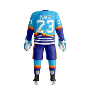 Service OEM en gros, uniforme de hockey sur glace personnalisé, séchage rapide, respirant, maillot imprimé par sublimation, nom et numéro de l'équipe, adulte, 100% - Product Image 2