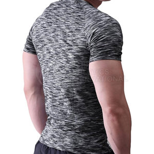 T-shirt de sport pour homme, coupe ajustée, haute performance, coton et élasthanne, respirant et à séchage rapide, compression - Product Image 3