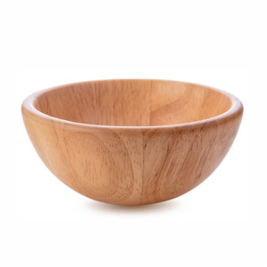 Bol en bois fait main au design minimaliste, bol de service en bois non traité pour les aliments - Product Image 1