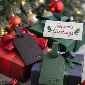 Luxury Personalized Genuine Leather Luggage Tags Privacy Cover Suitcase <b>Name</b> <b>Labels</b> Travel Bag Tags Logo LMP-0240 - Product Image 5