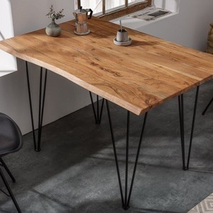 Table d'appoint en bois de manguier avec pieds en forme d'épingles, vente en gros |   Design minimaliste moderne - Product Image 4