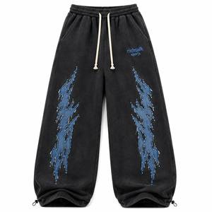 Pantalon de survêtement décontracté pour homme, noir, taille mi-haute, avec cordon élastique, séchage rapide et respirant, style hiver - Product Image 1