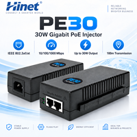 Injecteur PoE Gigabit 30W IEEE 802.3af/at 10/100/1000Mbps, adaptateur Power Over Ethernet à port unique pour caméra IP, AP, VoIP