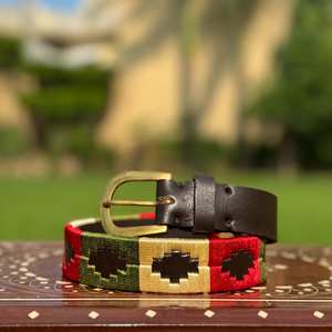 Cinturón de Cuero Argentino Premium, Cinturón Deportivo Personalizado con Bordado Polo, Cinturón Genuino con Logotipo Personalizado - Product Image 2