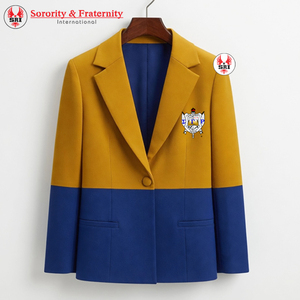 Blazer Sigma Gamma Rho pour femmes, bleu royal et or, veste élégante, vêtements grecs de sororité, manteau de mode élégant pour le bureau - Product Image 2