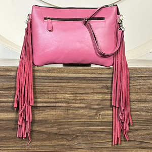 Sac bandoulière vintage 2026 en cuir repoussé motif cerise, style bohème avec franges en cuir de vachette, sacs à bandoulière de haute qualité pour femmes - Product Image 6