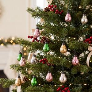 Pack of 25 Handmade Multicolor Vintage <b>Glass</b> Pear <b>Christmas</b> Hanging <b>Ornaments</b> Set for <b>Tree</b> Holiday Decoration Wholesale Supplier - Product Image 4