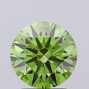 Diamante verde sintético de corte brillante redondo para la fabricación de joyas - Product Image 2