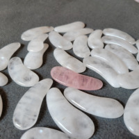 Meilleure spatule applicatrice de crème naturelle sculptée à la main, outil de massage facial en cristal, pierre précieuse polie pour le soin de la peau, amour et guérison