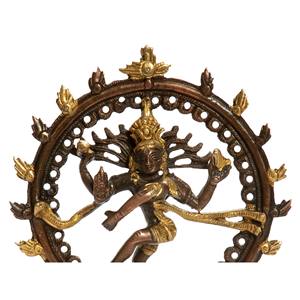 Escultura de latón de 6 pulgadas hecha a mano Nataraja Idol hecha en India - Product Image 2