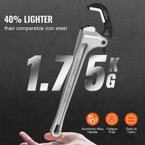 Chiave a Tubo Dritta in Alluminio da 18 Pollici con Regolazione Automatica della Fissaggio, Design Ergonomico Facile da Trasportare, Testa Flessibile per Idraulica - Product Image 3