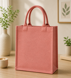 กระเป๋าผ้า Non-Woven ลายพิมพ์ตัวอักษรสีชมพูขนาดใหญ่ พร้อมหูหิ้ว สำหรับใช้ในชีวิตประจำวัน ยี่ห้อ PURE SOUL WELLNESS - Product Image 6