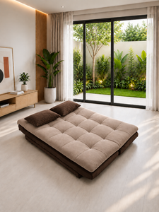 Canapé-lit Roblox Marron 2-en-1 par Emerald Sofa pour Appartement, Hôtel, Villa, Maison - Fabricant de Canapés - Canapé Convertible en Tissu Personnalisé - Product Image 4