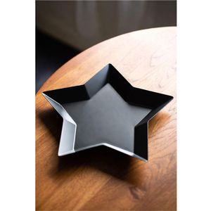 Modern Star Shape Hammered Metal Serving Tray <b>Matte</b> Black Decorative Appetizer Plate Luxury Home Decor Platters for Party <b>Table</b> - Product Image 3