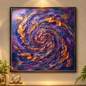 Handmade Modern Abstract Artwork Deco Portrait Painting purple Red Black Large Rectangle Acrylic <b>Canvas</b> Pinned <b>Framing</b> Home - Product Image 1