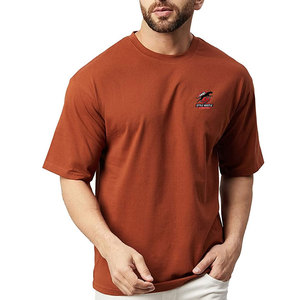 Diseña tu propio logotipo impreso en camisetas extragrandes para hombre, 100% algodón, corte holgado, ropa informal, último diseño, camiseta extragrande para hombre - Product Image 1