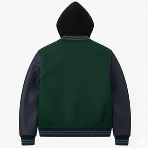 Latest Designs Long Sleeve Men Hooded Baseball Premium Quality Letterman Baseball School College Bomber Varsity Jacket For <b>Boys</b> - Product Image 2