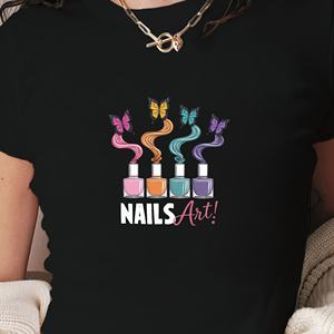 T-shirt court en tricot imprimé style Y2K pour femme, coupe slim - Product Image 3