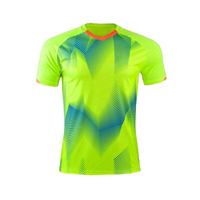 Camiseta de Fútbol Personalizada con Logotipo del Equipo, Manga Corta, Talla Grande, Transpirable, 100% Poliéster, para Entrenamiento y Partidos
