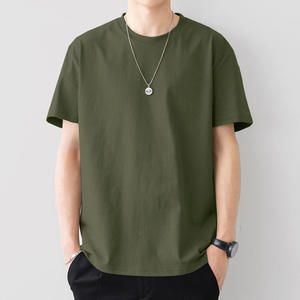 Camiseta de Cuello Redondo de Algodón para Hombre, Camiseta de Manga Corta Elegante, Tejido Ligero y Transpirable para Uso Diario y Conjuntos Deportivos - Product Image 3