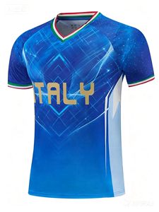 Camiseta de Fútbol para Hombre, Cuello en V, Manga Corta, Nombre y Número Personalizados, Ropa Deportiva Transpirable de Poliéster, Uniforme para Equipo Adulto - Product Image 1