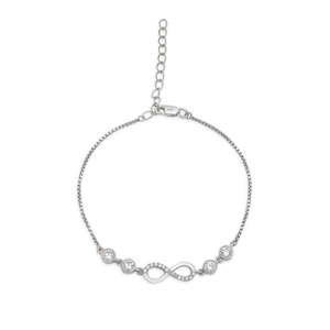Bracelet ajustable en argent sterling 925 plaqué argent, motif chaîne, pour femme, fait main, tendance, produit en gros, collection Harmonie Infinie Éternelle - Product Image 2